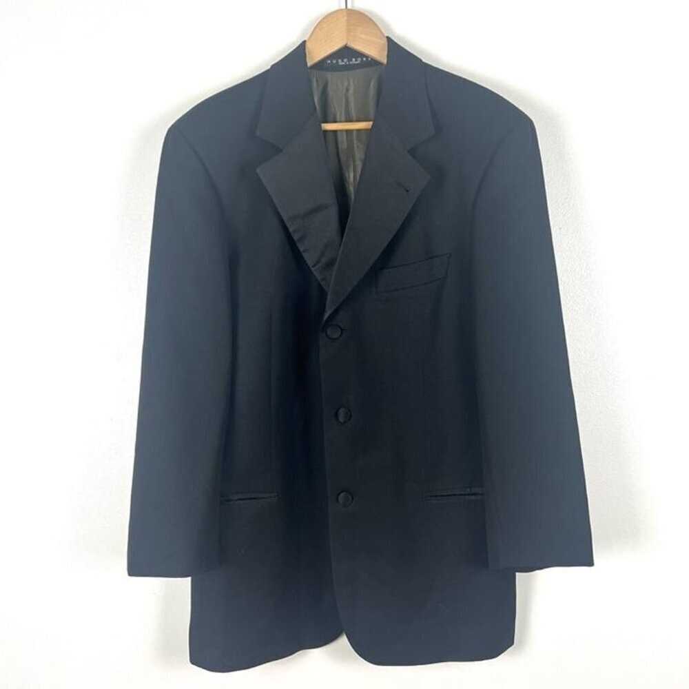 VTG Hugo Boss 40 R Super 100 Virgin Wool Gentleman's Dinner Tuxedo Jacket Prom